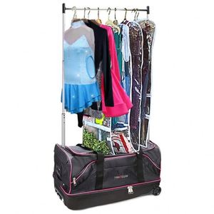 Free sample Garment Rack and Dance Bag Waterproof Baggage Kids' Ballet Dance Competition Travel Duffle Bag with Trolley <b>Roller</b> - Product Image 5