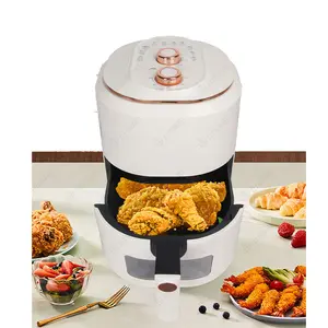 Freidora De Aire Air Flyer Fritadeira Elétrica 5.5L Saudável Digital Air Fryer Personalizado Doméstico 220V Preto Aço Inoxidável PFA