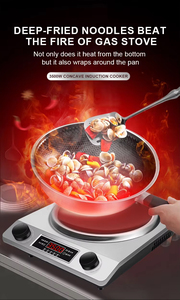 <span class=keywords><strong>Plaque</strong></span> de Cuisson à <span class=keywords><strong>Induction</strong></span> Concave en Céramique 3500W de Haute Qualité pour Usage Domestique/Commercial, Réchaud Électrique à Feu Unique en Acier Inoxydable - Product Image 4