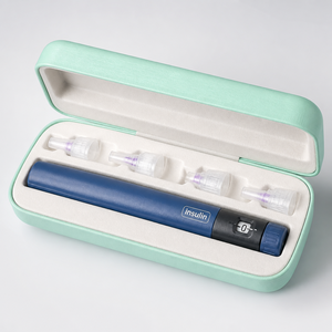 Estuche Reutilizable <span class=keywords><strong>para</strong></span> Pluma de <span class=keywords><strong>Insulina</strong></span> de PU, Caja de Almacenamiento Médico Portátil de Carcasa Rígida con 4 Ranuras <span class=keywords><strong>para</strong></span> Agujas, <span class=keywords><strong>Precio</strong></span> de Fábrica - Product Image 2