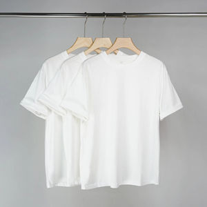 Vente en gros de t-shirt de haute qualité de style simple impression broderie personnalisée vierge 100% coton t-shirt pour hommes - Product Image 2