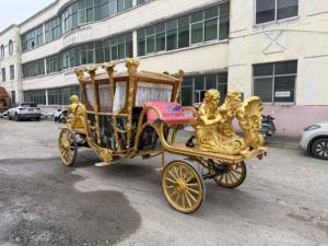 Carruaje de caballos de estilo real Carruaje de turismo eléctrico elegante para bodas - Product Image 2