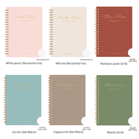 Carnet de notes rose à couverture rigide, carnet à spirale B6, impression personnalisée, carnet de notes, Journal, agenda hebdomadaire et quotidien, offre spéciale