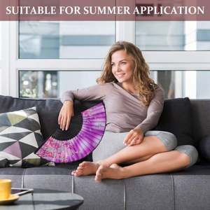 Abanico Plegable de Bambú, Abanico de Papel Ecológico con Pintura Ecológica para Decoración del Hogar, Festivales de Año Nuevo y Regalos Empresariales - Product Image 2