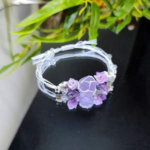 Serie de bosque amarillo y verde, pulsera hecha a mano, collar de piedra cruda de cristal Natural hecho a mano, los mejores regalos de pulsera ajustables - Product Image 5