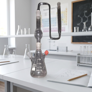 Appareil de laboratoire en verre pour la détermination de l'arsenic, fiole conique de 250 ml avec condenseur et tube en U - Product Image 3