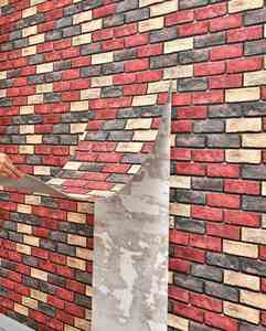 Panneaux muraux 3D autocollants en mousse, papier peint 3D imitation brique, panneau mural imitation <span class=keywords><strong>pierre</strong></span> auto-adhésif, autocollant mural imperméable - Product Image 5