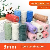 Assortiment de cordes en coton colorées tressées pour loisirs créatifs, tissage décoratif, textile de maison, tapisserie - Shandong