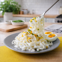 Low Carb HALAL Certified Instant Konjac Fettuccine Healthy Noodles with 0g Fat for Keto-Friendly Meals Ready in 2 Mins