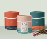 Boîtes en papier couché rentables paquet thé café produits alimentaires boîte ronde toutes les tailles personnalisées impression de conception