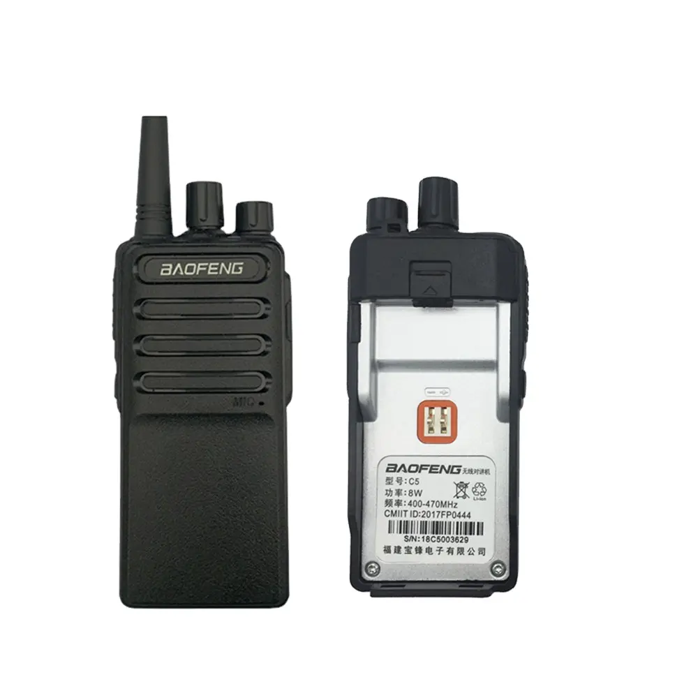 Baofeng BF C5 Zwei-Wege- Funkgerät 16 CH UHF MINI tragbar Fernfunkgerät 5 W Kommunikator Schinken-Jagd-Sender CTCSS VOX Funkgerät