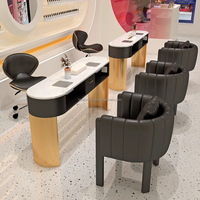 Ensemble de mobilier de salon de manucure au design moderne, table et chaise de manucure, mobilier économique pour salons de manucure