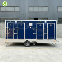Goeasy Remorque Sanitaire Mobile Compacte et Portable, Modèle Luxe 1 Cabine, pour Événements Extérieurs Privés, Mariages et Séances Photo