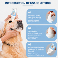 Gouttes nettoyantes pour les yeux des animaux de compagnie, solution naturelle à base de plantes pour les taches de larmes, sans alcool, sans parfum, pour les chats, les chiens, les fournitures de toilettage des animaux de compagnie, ODM personnalisé