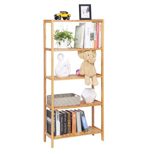Bamboo Multi Layer Storage <b>Shelf</b> 5 Tier Floor Standing Living Room Bookshelf Plant <b>Rack</b> - Product Image 3