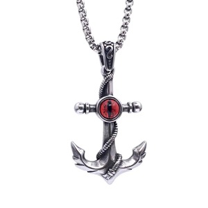 Collier en acier inoxydable avec pendentif œil porte-bonheur pour hommes et femmes, bijoux cadeaux à thème - Product Image 3