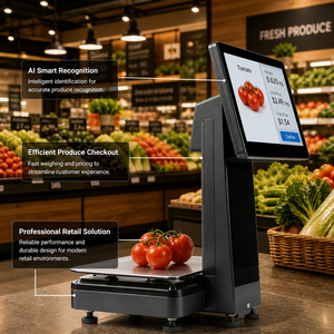 Báscula TPV con reconocimiento IA, doble pantalla BOE de 15.6'', RK3568, Android 11, Intel i5, Windows, caja registradora con cámara de 2MP e impresora de 58mm - Product Image 2