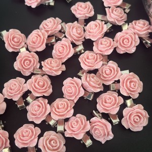 Fermagli per capelli floreali rosa, piccoli e carini, accessori per capelli per uso quotidiano - Product Image 3