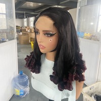 Peluca de Cabello Remy Vietnamita Premium 5x5 sin Pegamento, Lacia y con Volumen, de 18-22 Pulgadas, Tejida Semimanual con Encaje Transparente