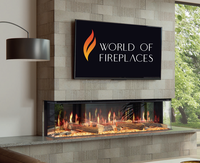 Cheminée électrique virtuelle LCD intelligente de 65 "Flammes réalistes avec étincelles Interface USB Cheminée électrique à écran LCD