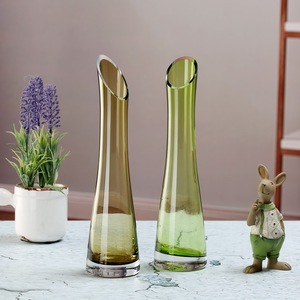 Moderno Trasparente O <span class=keywords><strong>Colorato</strong></span> Alto Sottile Singolo Fiore di <span class=keywords><strong>Vetro</strong></span> Vaso di Nozze <span class=keywords><strong>Centrotavola</strong></span> - Product Image 2