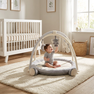 <span class=keywords><strong>Tapis</strong></span> d'éveil <span class=keywords><strong>de</strong></span> luxe gris en minky pour bébé, <span class=keywords><strong>tapis</strong></span> <span class=keywords><strong>de</strong></span> jeu rembourré en forme d'ours en peluche, centre d'apprentissage sensoriel <span class=keywords><strong>de</strong></span> style nordique, cadeau pour nouveau-né - Product Image 4