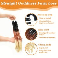 Extensions de cheveux synthétiques pré-étirées en fibre haute température, tresses simples, style Gypsy Goddess, très demandées