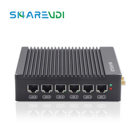 Pare-feu PC Pentium N3700 6 ports LAN Quad Core PC réseau Prise en charge AES-NI Wifi Module 4G Routeur pare-feu Pfsense Mini PC