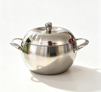 Ensemble de 5 casseroles en acier inoxydable 304 en forme de pomme - Ustensiles de cuisine en gros pour la maison