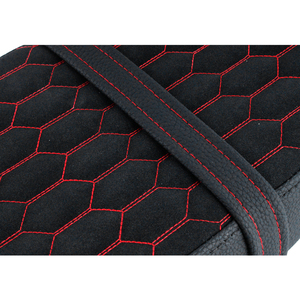Hexagon Quilted Seat Sitzbank Red Stitching With Strap for Simson S51 S50 S60 S70 S80 Enduro - Product Image 5
