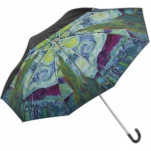 Ombrello pieghevole Art AU-02525 Van Gogh 'notte stellata' per protezione da pioggia e sole - Product Image 1
