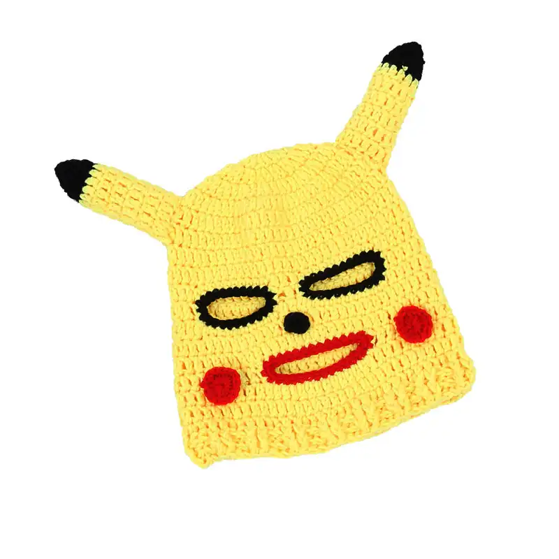 Mới Mùa Đông Ấm Pikachu Len Dệt Kim Hat Ski Mask Tùy Chỉnh Ski Mask 3 Lỗ Ski Mak Tùy Chỉnh Balaclava Vui Hat