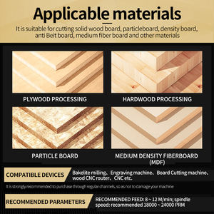 Zlc0201 đôi sáo mẫu mẫu Bộ định tuyến bit Carbide nghiêng bóng cuối mang hướng dẫn khoan bit mặt Mill loại tuôn ra TRIM - Product Image 5