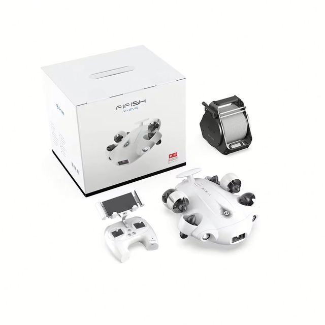 QYSEA FIFISH V-EVO 4K 60FPS 166° Ultra Wide Viewing Angle Underwater Robot RVO