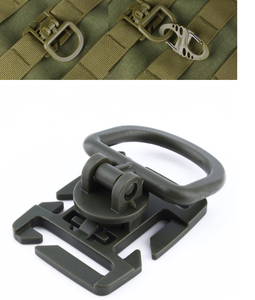 DF1202 Brown black green <b>Plastic</b> rotation buckle D ring rotation buckle <b>hook</b> - Product Image 4