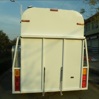 Remorque semi-remorque pour 2 chevaux, chargement direct, avec double essieu, freins électriques et capacité de charge de 4 tonnes – Vente chaude personnalisée