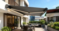 Parasol pliant motorisé à manivelle manuelle pour fenêtre et porte, idéal pour les commandes en gros et les urgences
