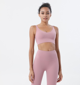 Soutien-gorge de sport populaire pour femmes de haute qualité Push up U cou Yoga gilet Fitness Yoga haut Yoga Fitness entraînement Gym hauts de course - Product Image 1