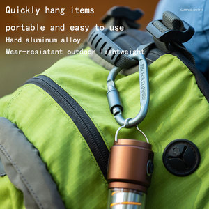 คาราไบเนอร์อเนกประสงค์รูปตัว D ทำจากอลูมิเนียมอัลลอยด์ สำหรับใช้งานกลางแจ้ง พร้อมสายรัดล็อคแบบรวดเร็ว ใช้เป็นพวงกุญแจหรือที่แขวนขวดได้ - Product Image 4