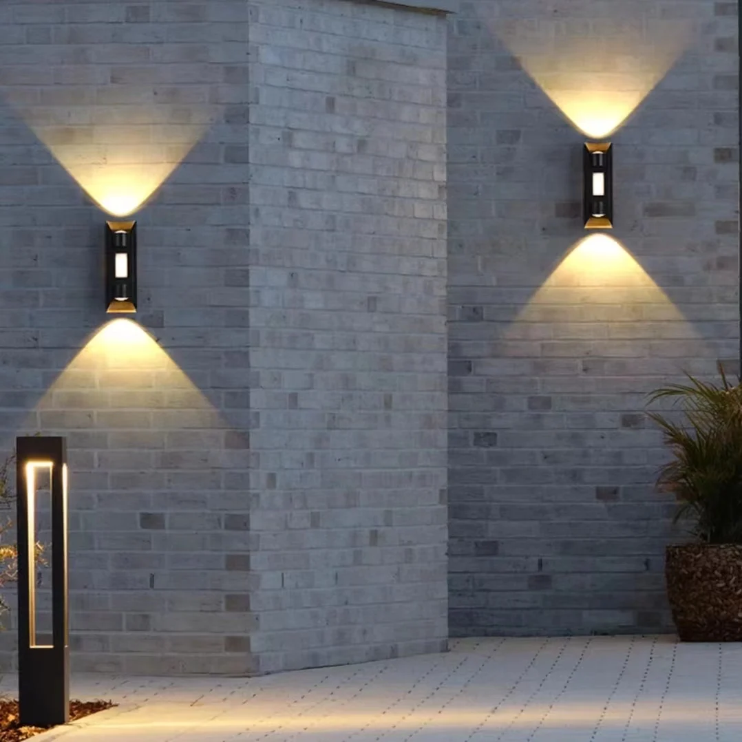 LED Wall Light Garden Waterproof Hexagon  Aluminum Wall Lamp Fancy Lights Exterior 2W 3W 5W 6W 7W 8W