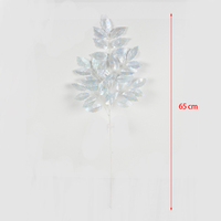 Vente en gros OEM Poinsettia à paillettes en aérosol Branches de feuilles d'arbre de Noël Décorations de fleurs artificielles
