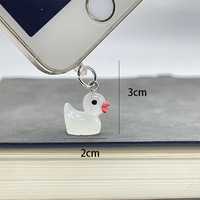 Breloques de canard Kawaii pour port de type C Bouchon anti-poussière universel en plastique pour iPhone pour Smartphones Samsung Port de charge de téléphone portable
