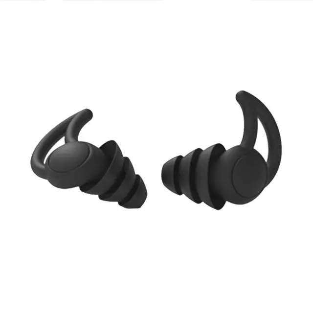 Soft Silicone Ear Plugs Tapered Travel Noise Reduction Earplugs Sleep Sound Insulation Ear Protector 2/3 Layers