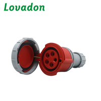 Prise industrielle 3P+N+E 16A 32A 220V-415V IP67 étanche robuste CE Connecteur mâle-femelle 5 broches pour extérieur
