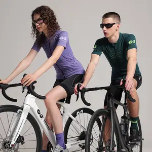 GOLOVEJOY QXF01 Camisa de ciclismo respirável personalizada, uniforme anti-UV de verão para bicicleta, roupa esportiva feminina legal para ciclismo