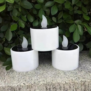 Halloween 6pcs nouveauté énergie <span class=keywords><strong>solaire</strong></span> Led <span class=keywords><strong>bougie</strong></span> recharge Led <span class=keywords><strong>solaire</strong></span> <span class=keywords><strong>bougie</strong></span> lumière petit cadeau lampe romantique mariage décoration - Product Image 2