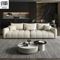 Canapé Chesterfield moderne et élégant à trois places avec revêtement en similicuir, fonctionnalités réglables, résistant aux griffures des chats, pour salon