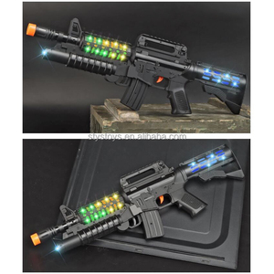Pistola de Juguete Eléctrica Musical de Plástico con Luz Brillante, Tipo Subfusil, Económica - Product Image 4
