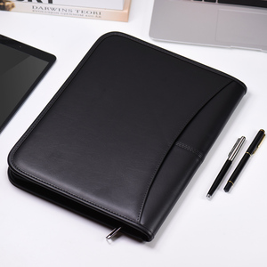 Portafolio Profesional Multifuncional, Carpeta Portadocumentos, Estuche para Documentos A4, Cierre de Cremallera de Cuero PU con Tarjetero - Product Image 2