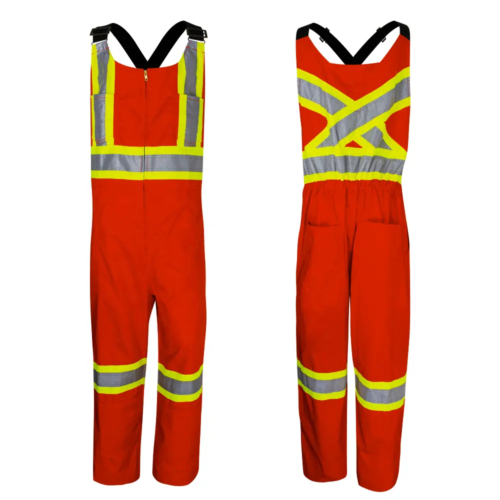 SMASYS – uniformes à fermeture éclair, vêtements de travail Orange avec bande hautement réfléchissante